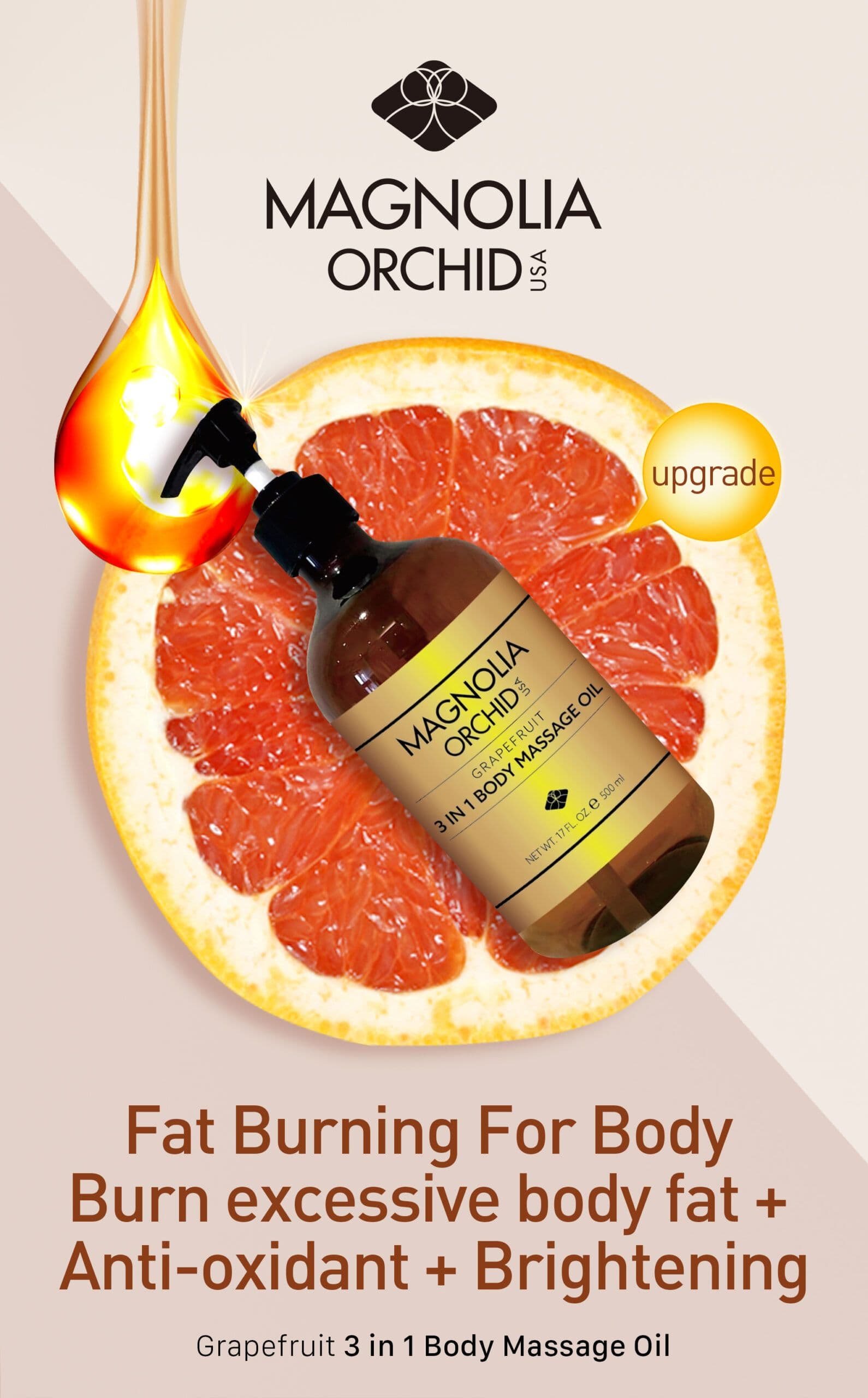 Grapefruit 3 in 1 Body Massage Oil